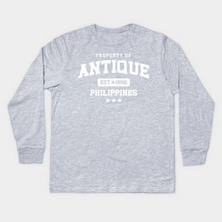 Antique - Property of the Philippines Shirt (WHITE) Kids Long Sleeve T-Shirt